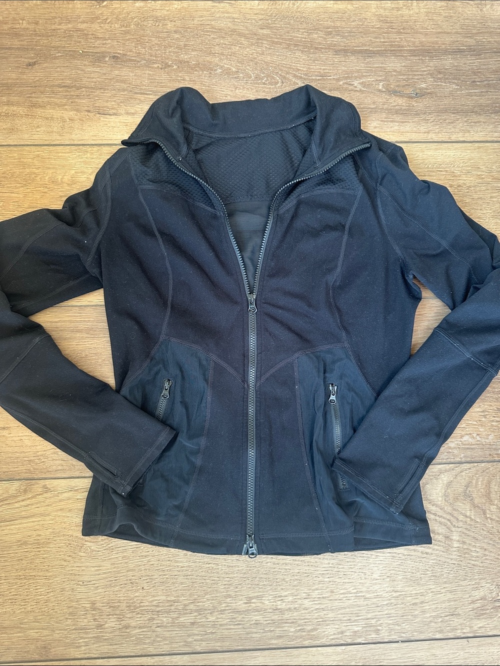 Zella Black Full-Zip Utility Active Jacket